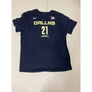 Dallas Wings #21 DiJonai Carrington Nike Explorer Edition T-Shirt Navy Blue 2XL
